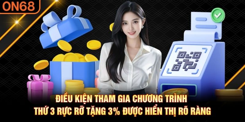 Thứ 3 rực rỡ tặng 3%